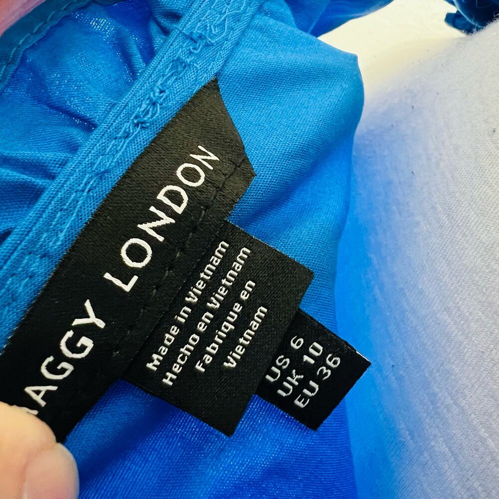 Maggy London Royal Blue Ruffle Midi Dress - Picture 11 of 11